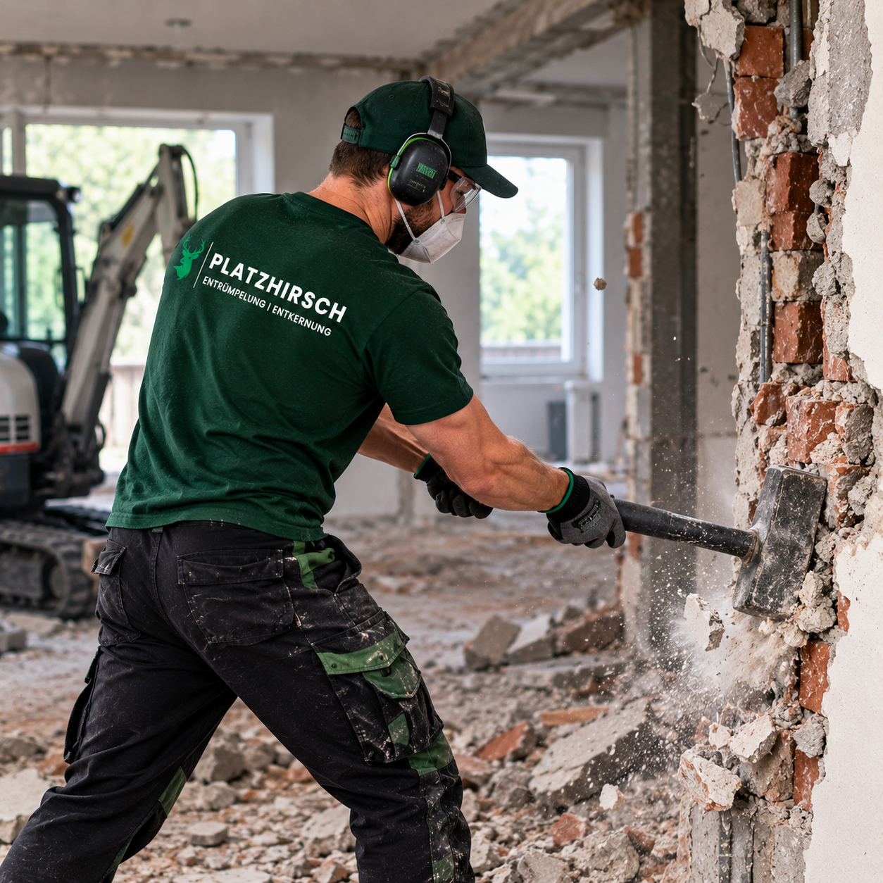 Rückbauarbeiten an einem Gewerbeobjekt in Diepholz
